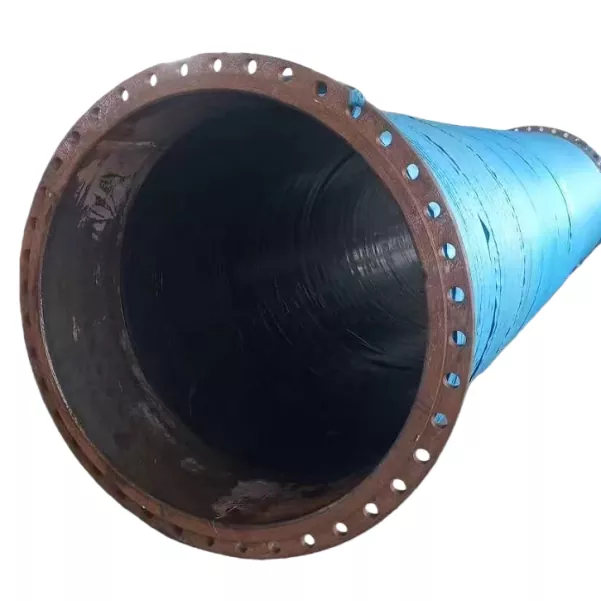 ठूलो व्यास कपडा प्रबलित Flanged रबर नली